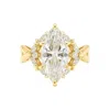Allyanna Gifts Women's Marquise Moissanite Cluster Ring In Gold In Gold
