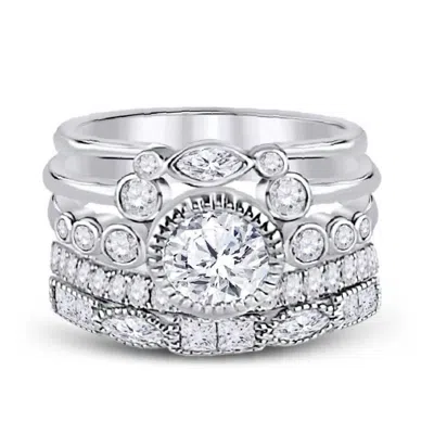 Allyanna Gifts Women's Melina Stacking Ring Set In Sterling Silver