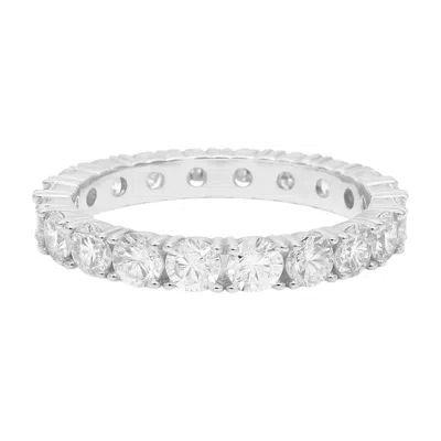Allyanna Gifts Women's Moissanite 3.0ct Eternity Ring Band In Sterling Silver