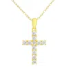 Allyanna Gifts Women's Moissanite Cross Necklace In Gold In Gold