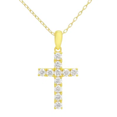 Allyanna Gifts Women's Moissanite Cross Necklace In Gold