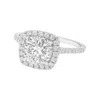 Allyanna Gifts Women's Moissanite Halo Engagement Ring In Sterling Silver In Metallic