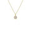 Allyanna Gifts Women's Moissanite Halo Necklace In Gold In Gold