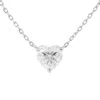 Allyanna Gifts Women's Moissanite Heart Solitaire Necklace In Silver In Metallic