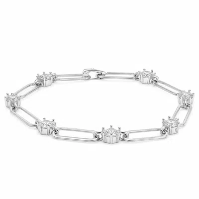 Allyanna Gifts Women's Moissanite Paperclip Link Bracelet In Sterling Silver