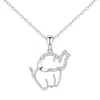 Allyanna Gifts Women's Moissanite Pave Elephant Necklace In Sterling Silver In Multi