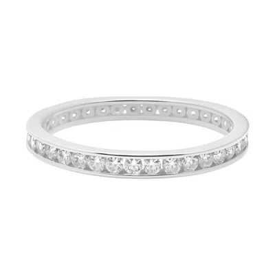 Allyanna Gifts Women's Moissanite Pave Eternity Band Ring In Sterling Silver