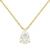 Allyanna Gifts Women's Moissanite Pear Shape Solitaire Necklace In Gold In Gold