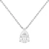Allyanna Gifts Women's Moissanite Pear Shape Solitaire Necklace In Sterling Silver In Silver