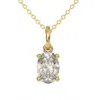Allyanna Gifts Women's Moissanite Solitaire Oval Necklace In Gold In Gold