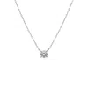 Allyanna Gifts Women's Prong Round Moissanite Necklace In Silver In Metallic
