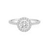 Allyanna Gifts Women's Round Moissanite With Halo Ring In Sterling Silver In Multi