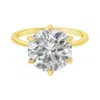 Allyanna Gifts Women's Round Solitaire Moissanite Ring In Gold In Gold