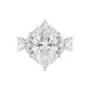 Allyanna Gifts Women's Sterling Silver 2.0ct Marquise Moissanite Cluster Ring In Metallic