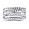 Allyanna Gifts Women's Sterling Silver 6 Bands Stackable Set Ring In Metallic