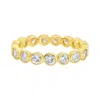 Allyanna Gifts Women's Sterling Silver Moissanite Eternity Band In Gold In Gold