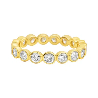 Allyanna Gifts Women's Sterling Silver Moissanite Eternity Band In Gold