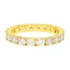 Allyanna Gifts Women's Sterling Silver Moissanite Eternity Band Ring In Gold In Gold