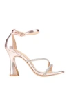 Alma Blue Woman Sandals Rose Gold Size 8 Synthetisches Material