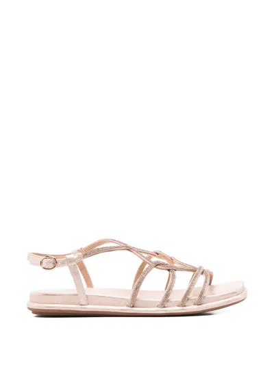 Alma En Pena Crystal-embellished Caged Sandals In Pink