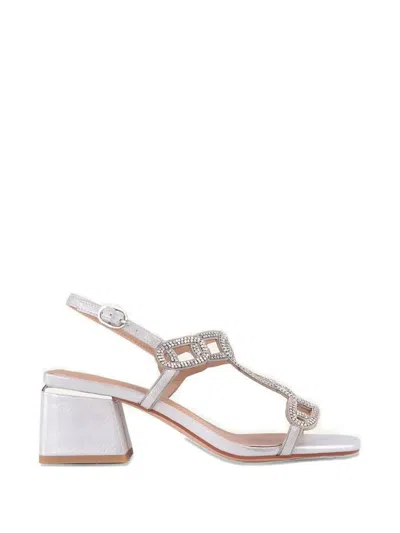 Alma En Pena Crystal-embellished Heeled Sandals In Silver