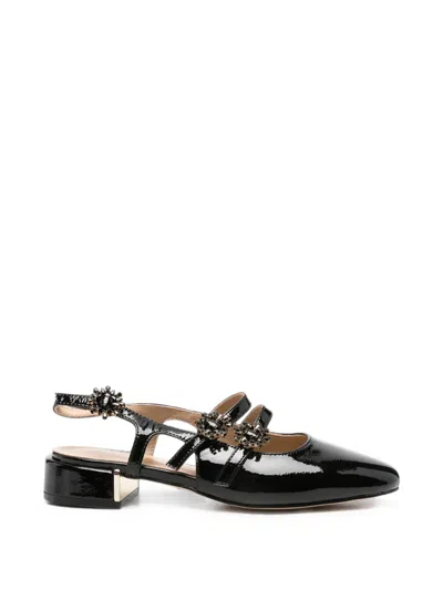 Alma En Pena Crystal-embellished Patent Leather Pumps In Black