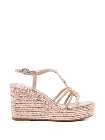 Alma En Pena Crystal-embellished Wedge Sandals In Pink