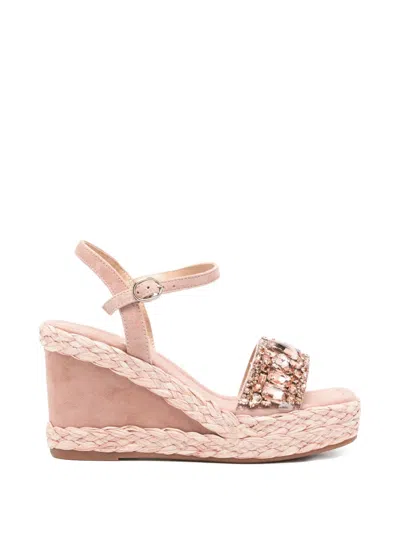 Alma En Pena Embellished Wedge Espadrilles In Pink
