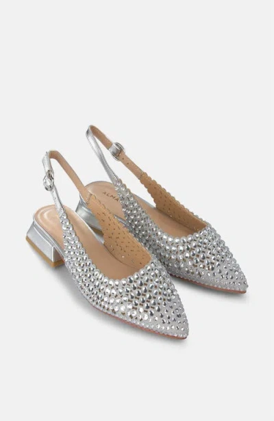 Alma En Pena Flat Shoe Details In Silver