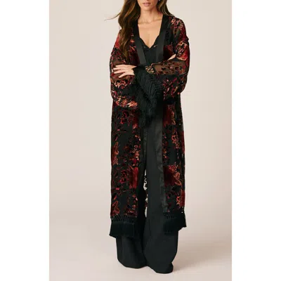 Alma En Pena Fringed Tunic In Black