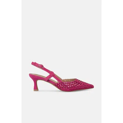 Alma En Pena Heeled With Rhinestones In Red
