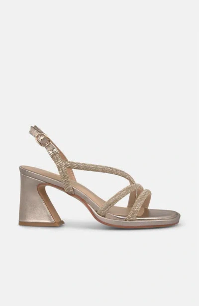 Alma En Pena Metallic Tubular Sandal In Brown