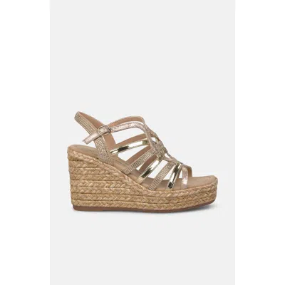 Alma En Pena Platform Sandal With Strappy Body In Brown