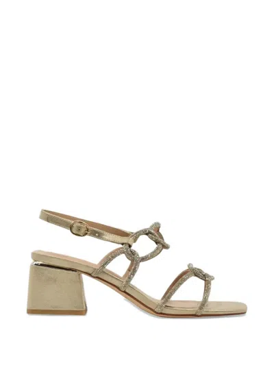 Alma En Pena Sara Crystal-embellished Sandals In Gold