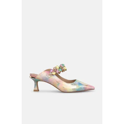 Alma En Pena Slingback Pumps With Rhinestone Strap In Multi