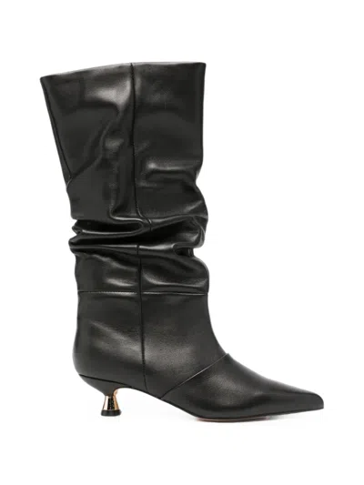 Alma En Pena Slouchy Leather Boots In Multi