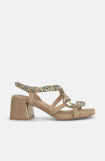 Alma En Pena Snake Heel Sandal In Brown