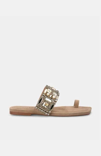 Alma En Pena Square Toe Beaded Sandal In Multi