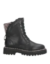 Alma En Pena . Woman Ankle Boots Black Size 7 Leather In Black