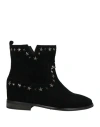 Alma En Pena . Woman Ankle Boots Black Size 8 Leather In Black