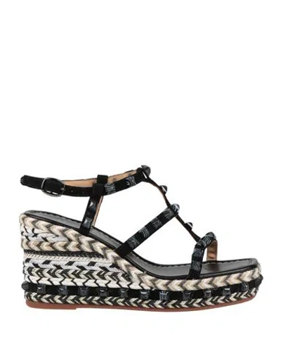 Alma En Pena . Woman Espadrilles Black Size 10 Leather