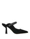 Alma En Pena . Woman Mules & Clogs Black Size 8 Leather In Black