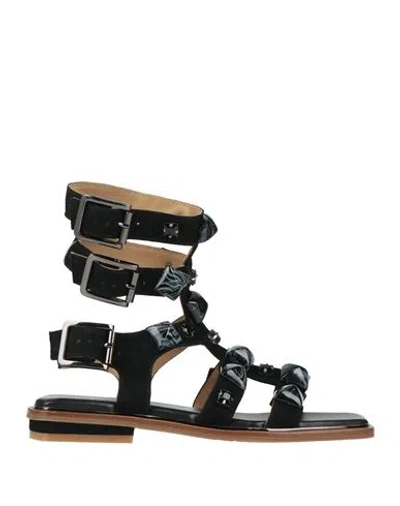 Alma En Pena . Woman Sandals Black Size 6 Leather