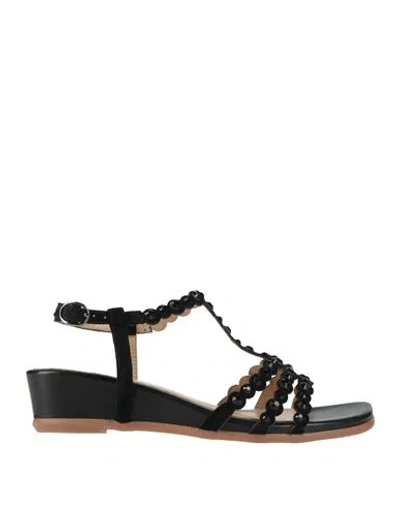 Alma En Pena . Woman Sandals Black Size 8 Leather