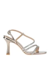 Alma En Pena . Woman Sandals Bronze Size 8 Leather In Yellow