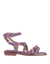 Alma En Pena . Woman Sandals Purple Size 5 Leather