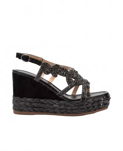 Alma En Pena Women's Malaquita Wedge Sandals In Black