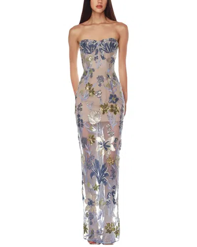 Alma King Embellished Maxi Dress In Neutral