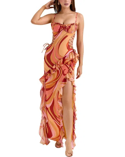 Alma King Maxi Dress In Brown