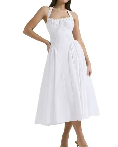 Alma King Midi Dress In White